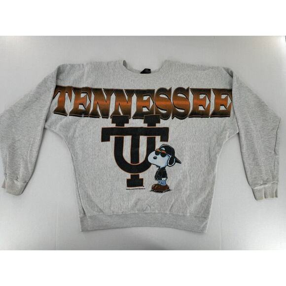 Garments Graphics Other - Vtg 90s Tennessee Vols Volunteers Sweatshirt Sz L Snoopy Grey Garment Graphics​